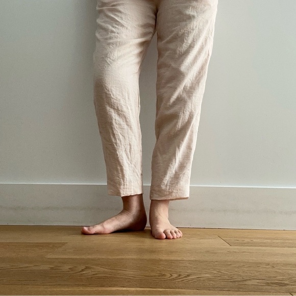 Club Monaco Womens Paper Bag High Waist Tapered Pleated Pants Pink-2 - Picture 5 of 17